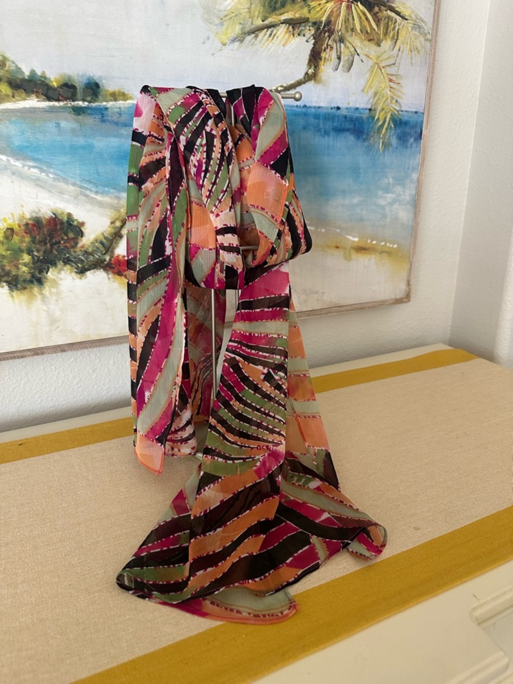 Lightweight Multicolor Patterned Scarf - Women Accessories